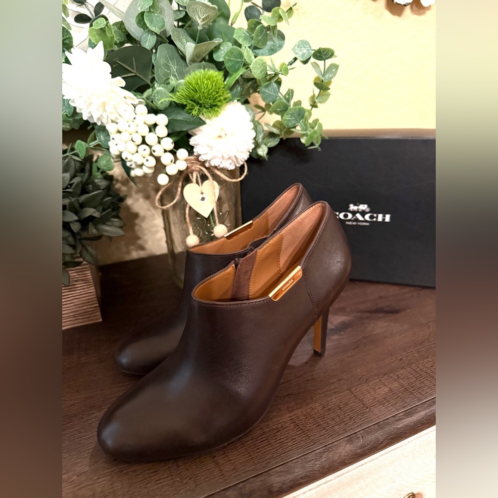 Coach Dark Brown Ankle Booties - Picture 7 of 9